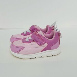 Kids Girls Pink Lightweight Hook-and-Loop Children's Place size 4 Sneakers Shoes